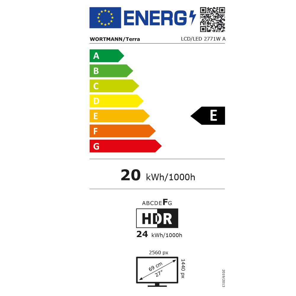 TERRA LCD/LED 2771W PV 2K IPS black HDMI/DP/USB-C
