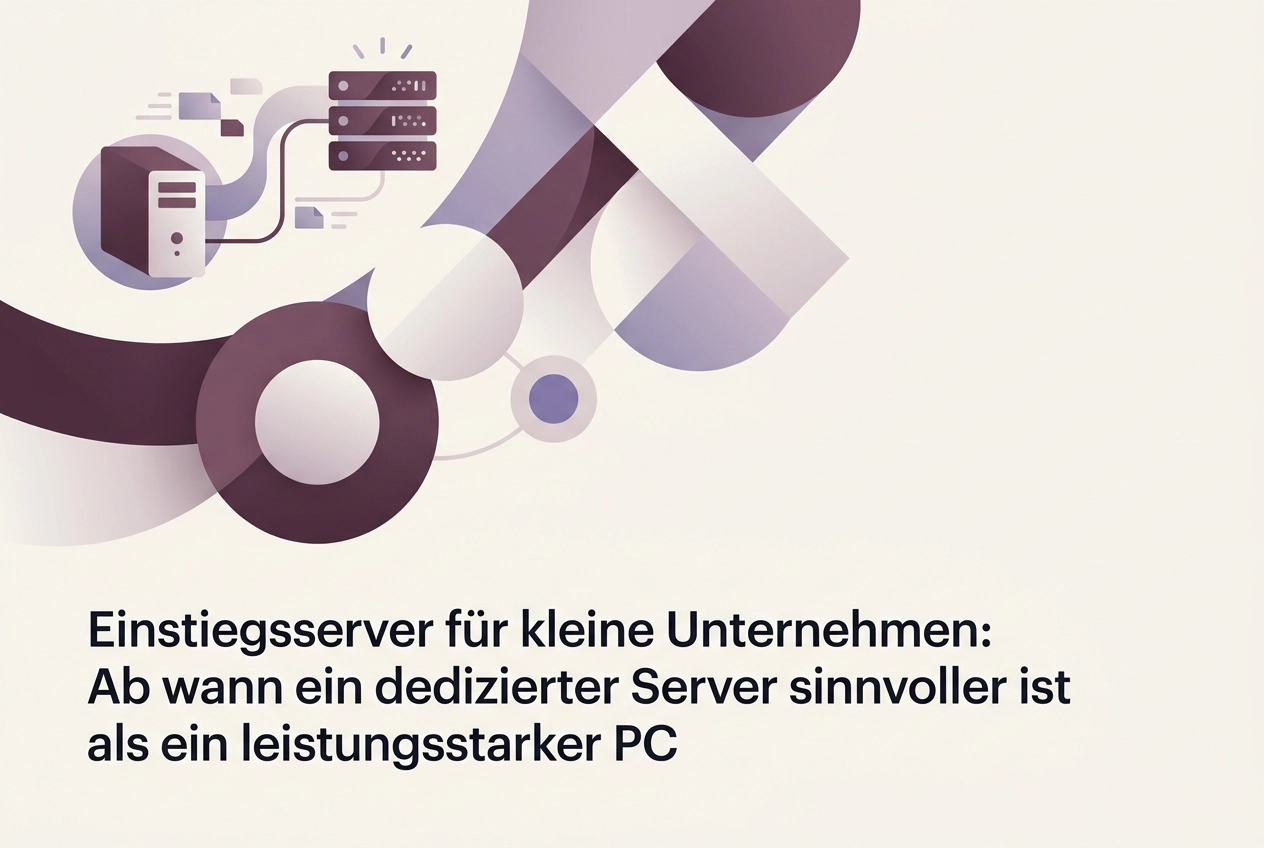 Professional header image for comparison analysis: Einstiegsserver für kleine Unternehmen: Ab wann ein dediz...