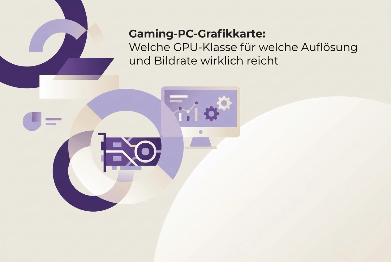 Professional header image for comparison analysis: Gaming-PC-Grafikkarte: Welche GPU-Klasse für welche Auflö...
