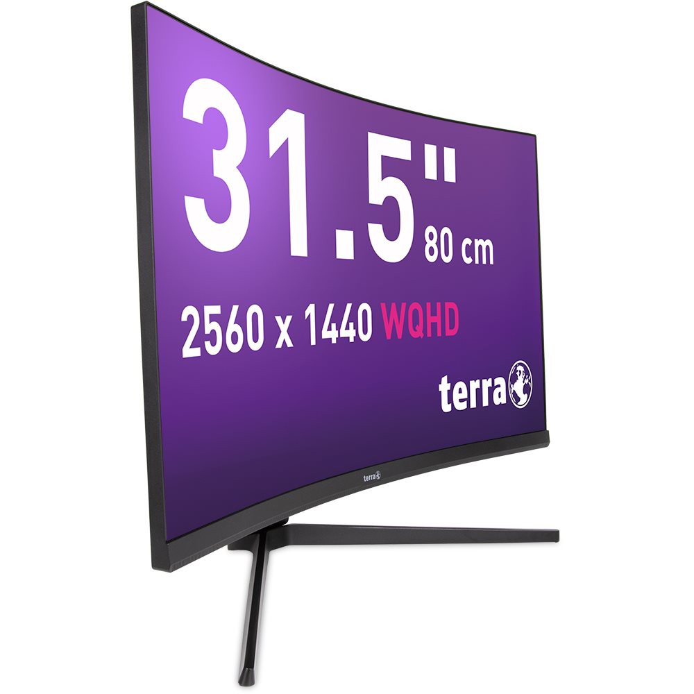 TERRA LCD/LED 3285W HA 2K VA CURVED black HDMI/DP/USB-C