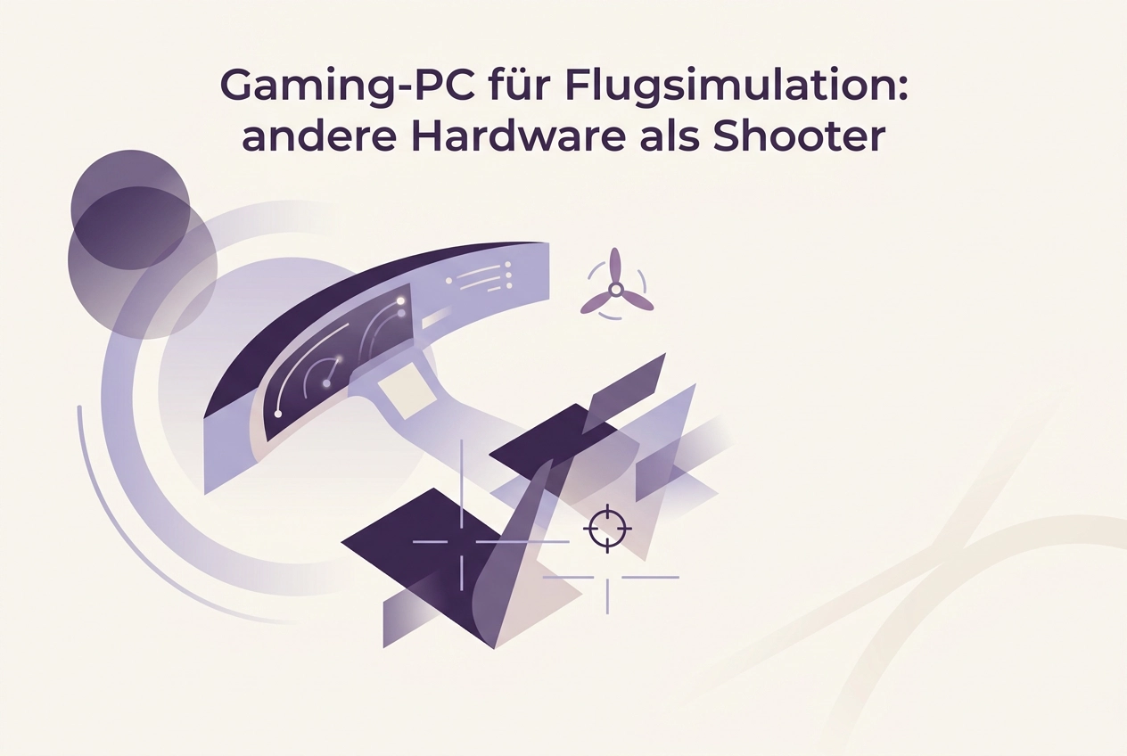 Professional header image for comparison analysis: Gaming-PC für Flugsimulation: andere Hardware als Shooter
