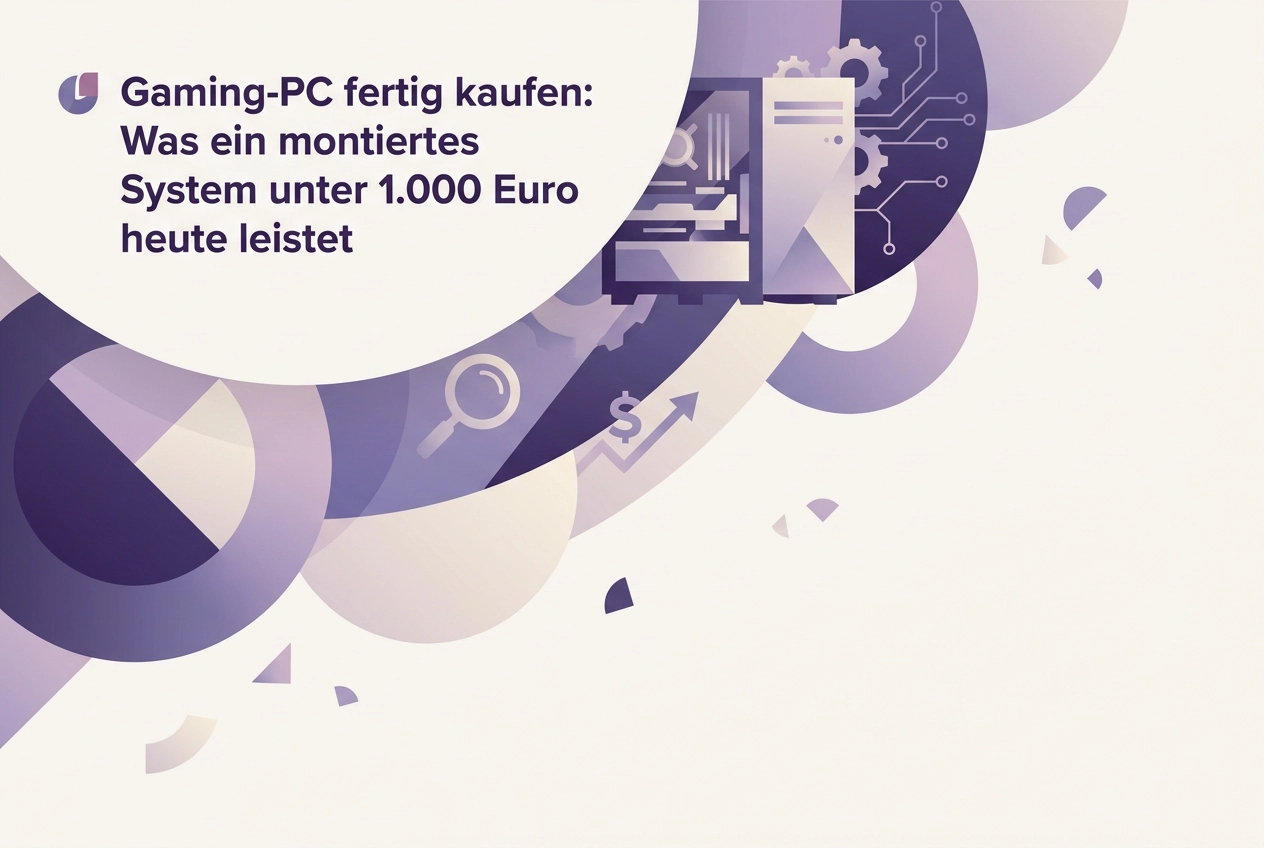 Professional header image for industry analysis: Gaming-PC fertig kaufen: Was ein montiertes System unter ...